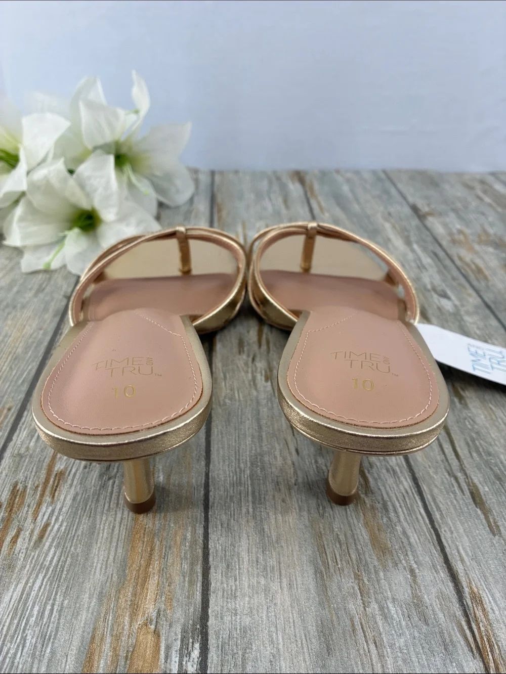 Women’s Kitten Heels Mike Sandals Shoes Size 10 - Picture 4 of 8